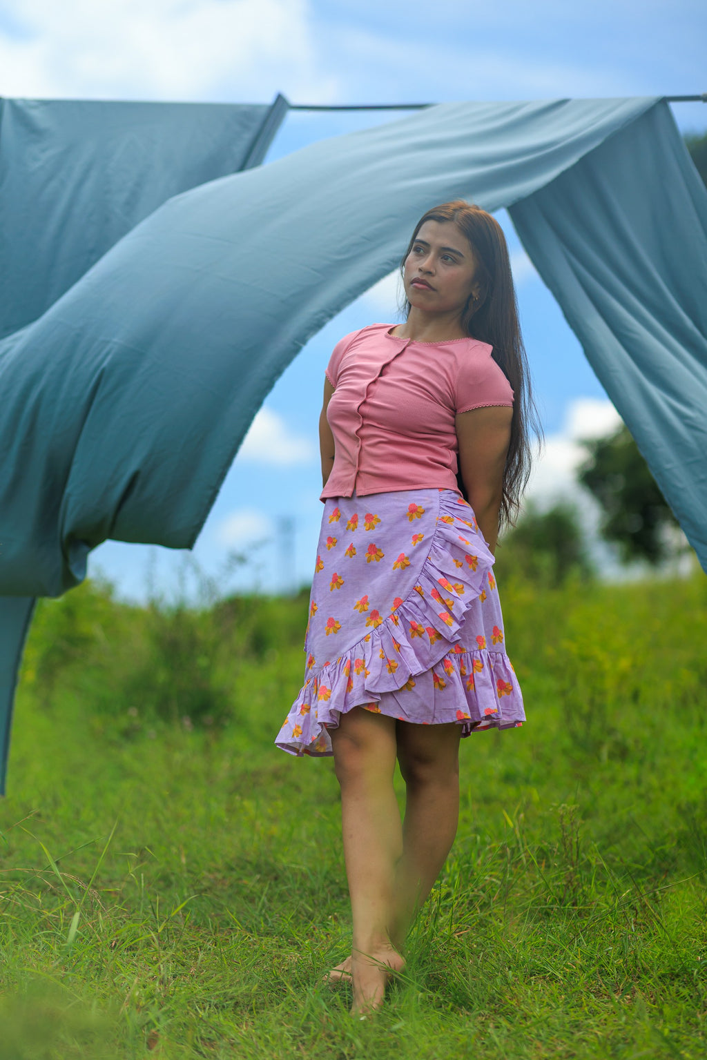 Alpine Ember Wrap Skirt