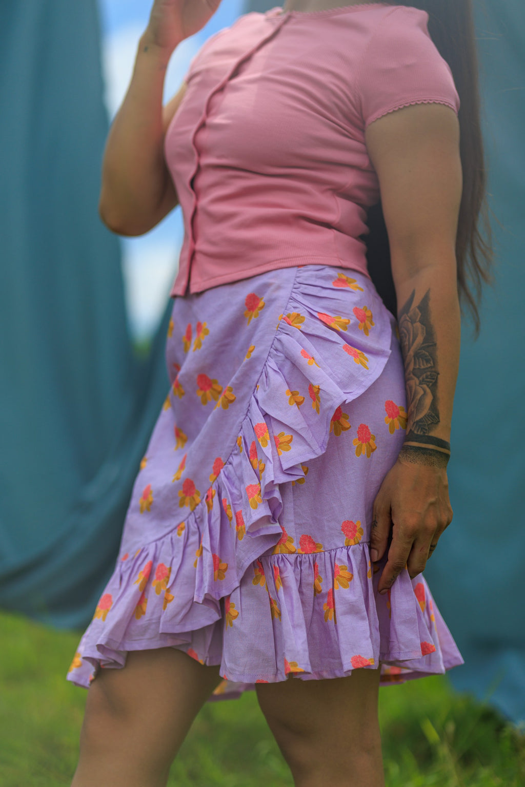 Alpine Ember Wrap Skirt